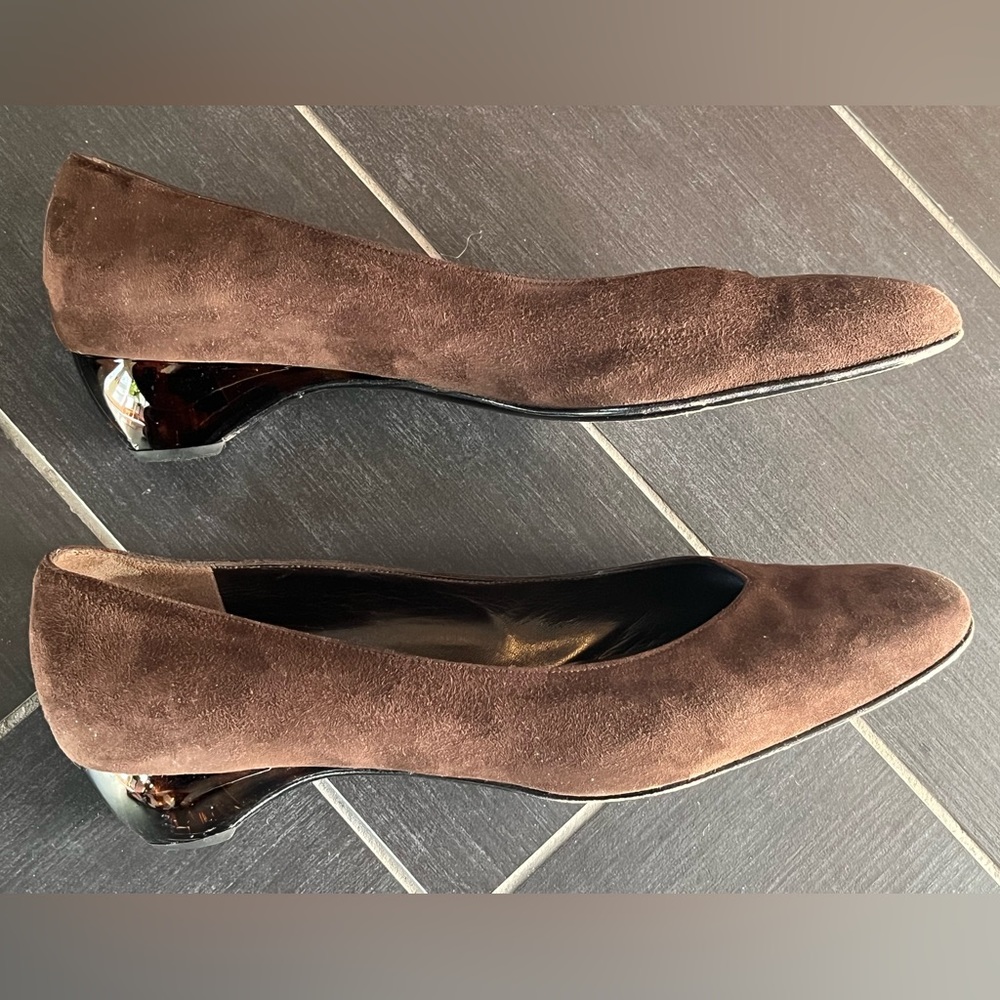 Ferragamo Ladies Brown Suede Shoes - Picture 5 of 8